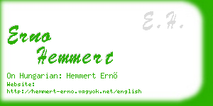 erno hemmert business card